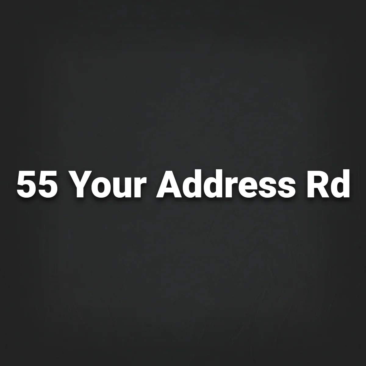 Personalised Business Address Banner Decal