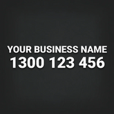 Personalised Business Name & Number Decal