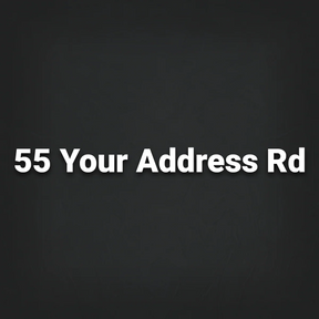 Personalised Business Address Banner Decal