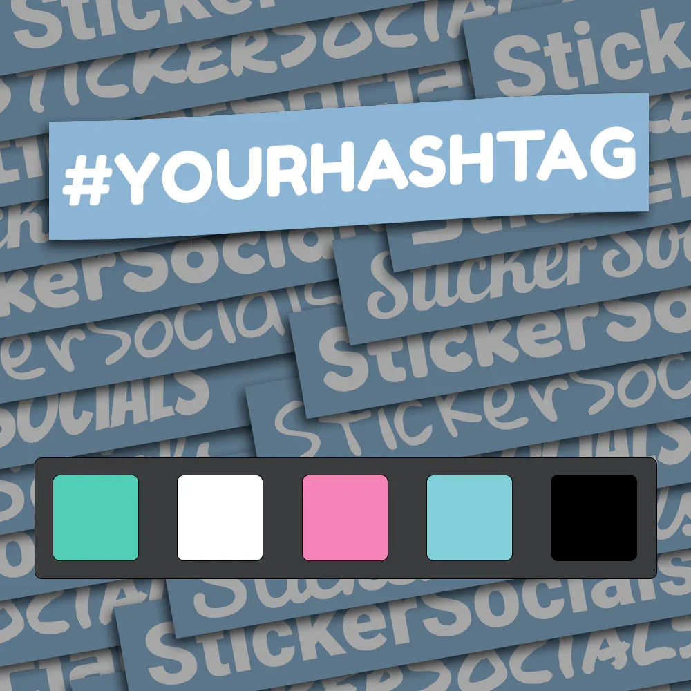 Personalised Hashtag Decal Sticker